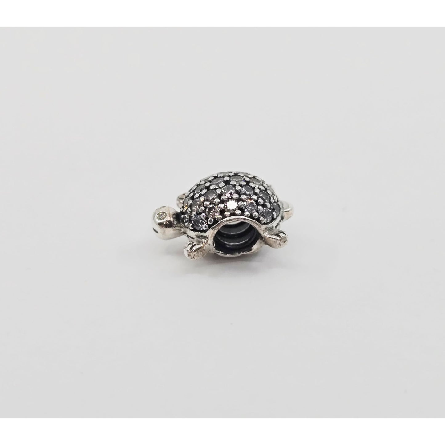 Pandora Sterling Silver S925 Sea Turtle Pave CZ Bead Charm