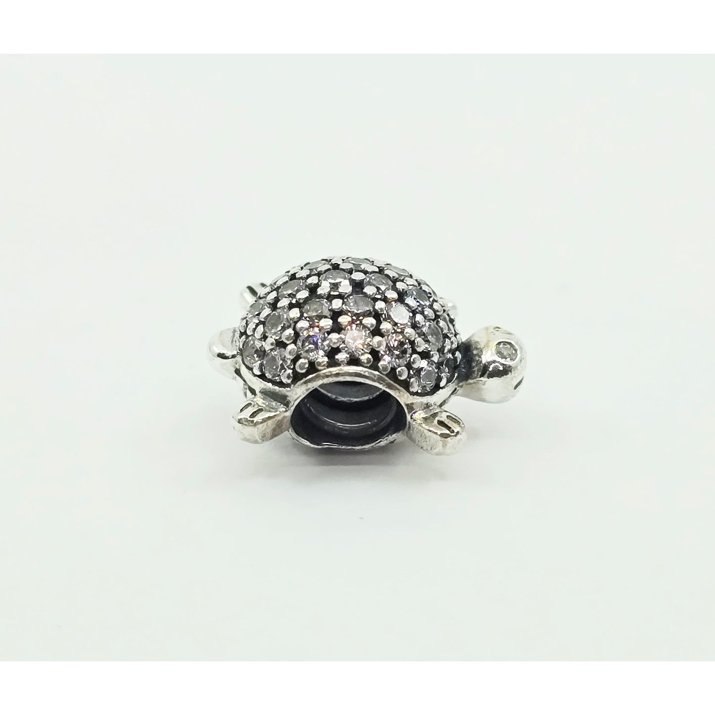Pandora Sterling Silver S925 Sea Turtle Pave CZ Bead Charm