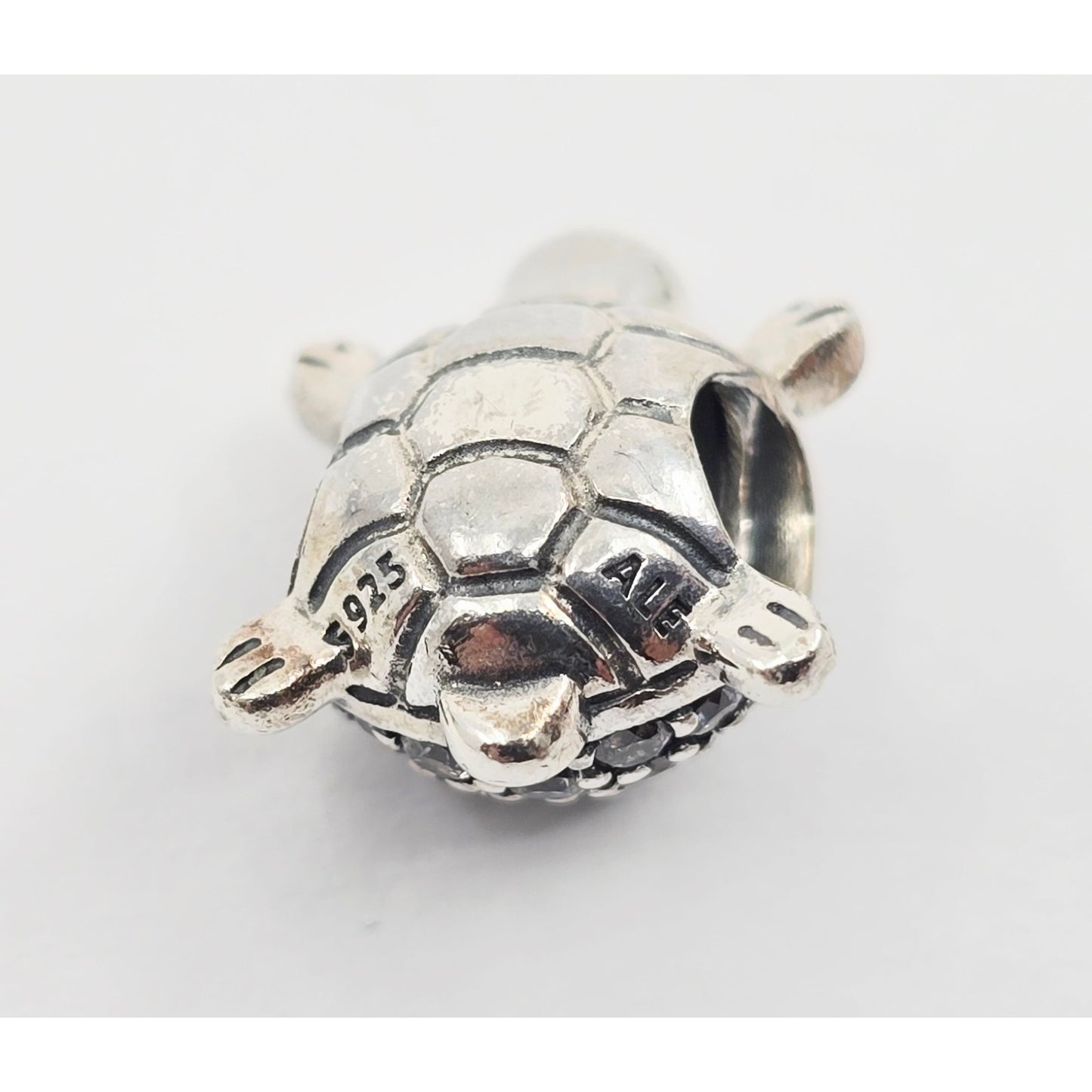 Pandora Sterling Silver S925 Sea Turtle Pave CZ Bead Charm