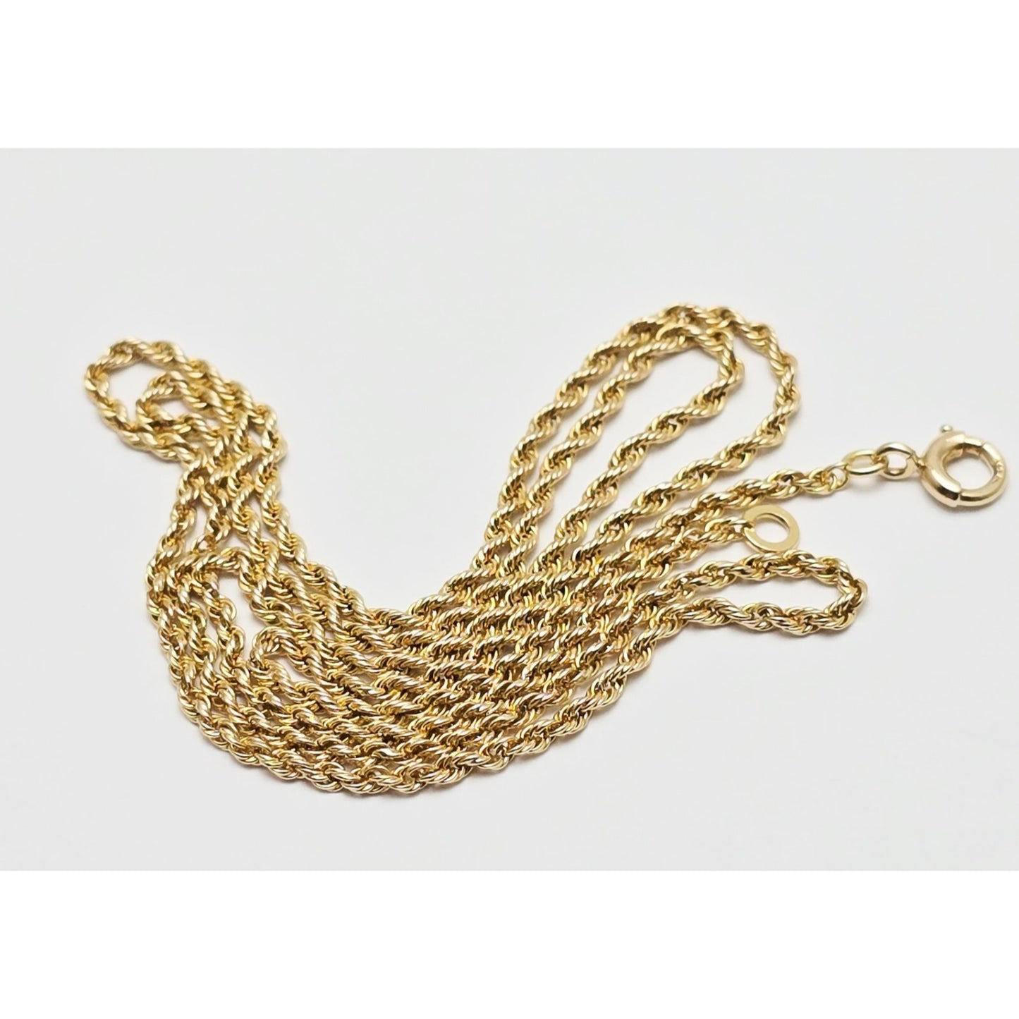 14K Yellow Gold Rope Chain Necklace