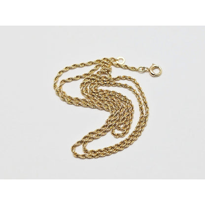 14K Yellow Gold Rope Chain Necklace