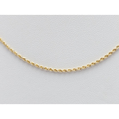 14K Yellow Gold Rope Chain Necklace