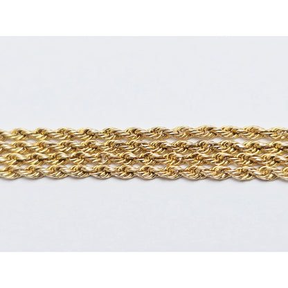 14K Yellow Gold Rope Chain Necklace