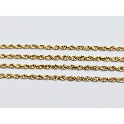 14K Yellow Gold Rope Chain Necklace