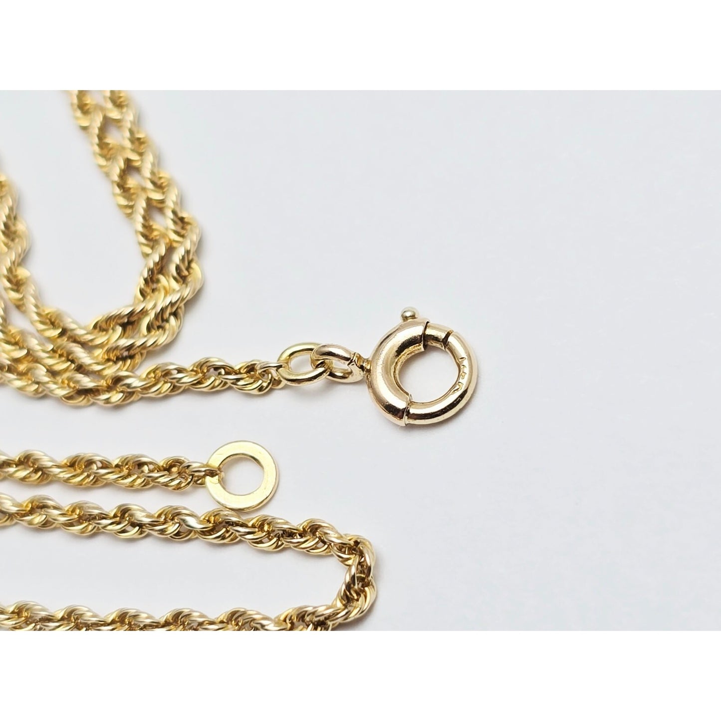 14K Yellow Gold Rope Chain Necklace