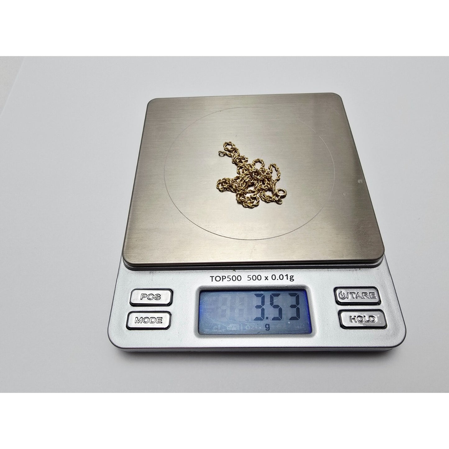 14K Yellow Gold Rope Chain Necklace