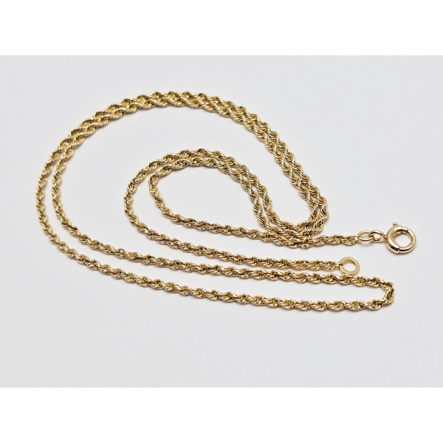 14K Yellow Gold Rope Chain Necklace
