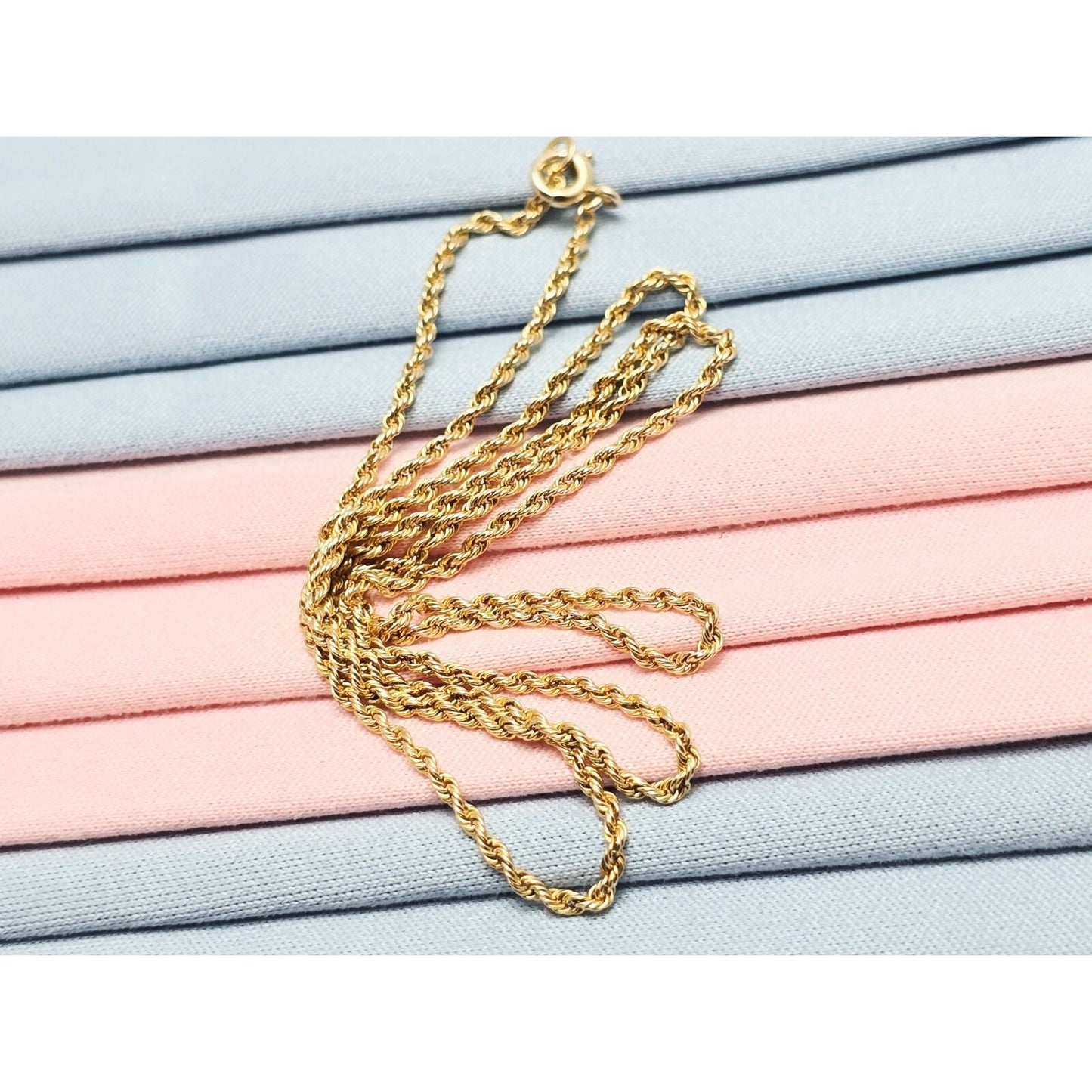 14K Yellow Gold Rope Chain Necklace