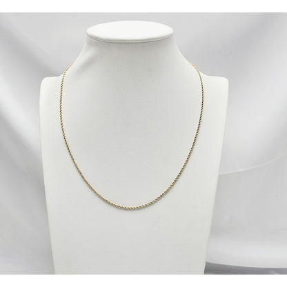 14K Yellow Gold Rope Chain Necklace