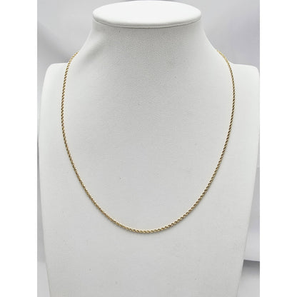 14K Yellow Gold Rope Chain Necklace