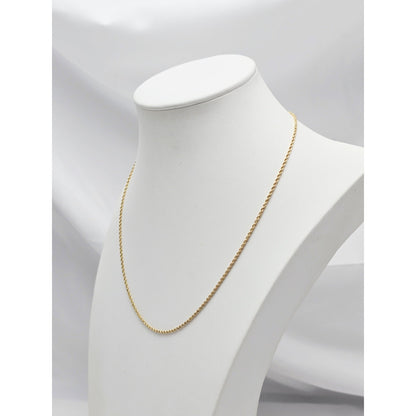 14K Yellow Gold Rope Chain Necklace