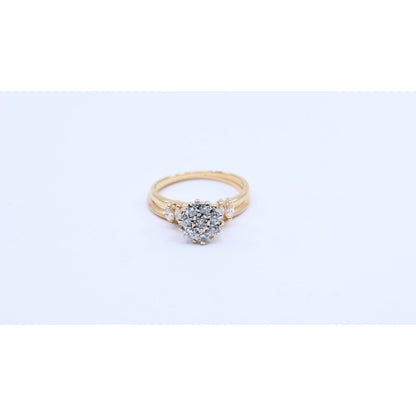 14K Yellow Gold Diamond Ring Jacket & Ring