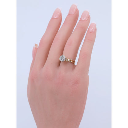 14K Yellow Gold Diamond Ring Jacket & Ring