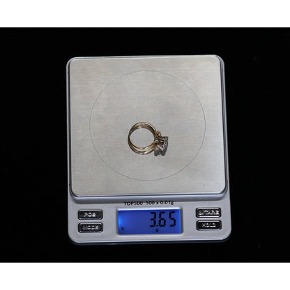 14K Yellow Gold Diamond Ring Jacket & Ring