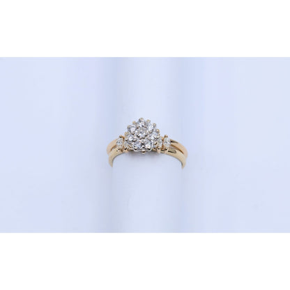14K Yellow Gold Diamond Ring Jacket & Ring