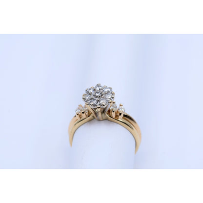 14K Yellow Gold Diamond Ring Jacket & Ring