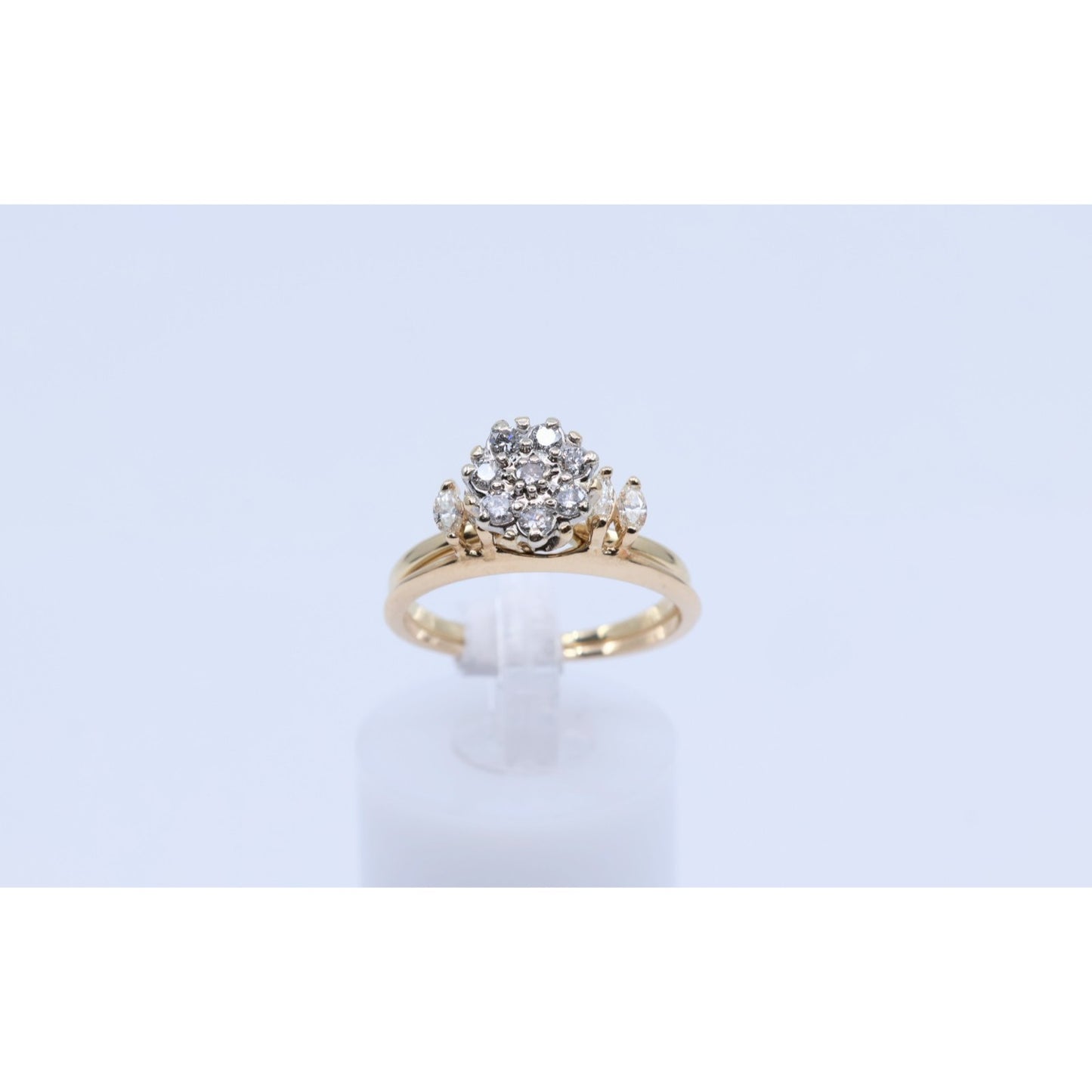 14K Yellow Gold Diamond Ring Jacket & Ring