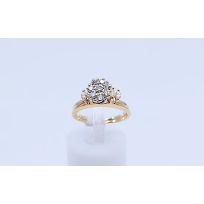 14K Yellow Gold Diamond Ring Jacket & Ring