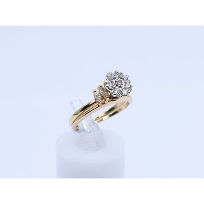 14K Yellow Gold Diamond Ring Jacket & Ring