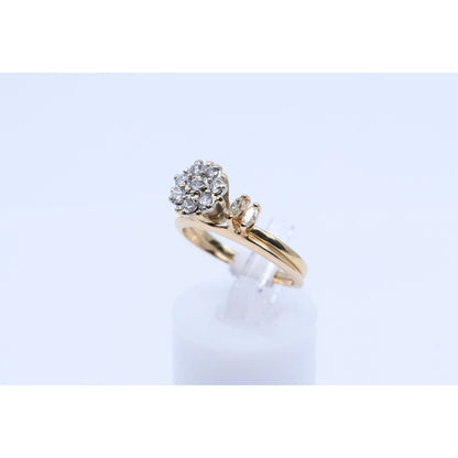 14K Yellow Gold Diamond Ring Jacket & Ring