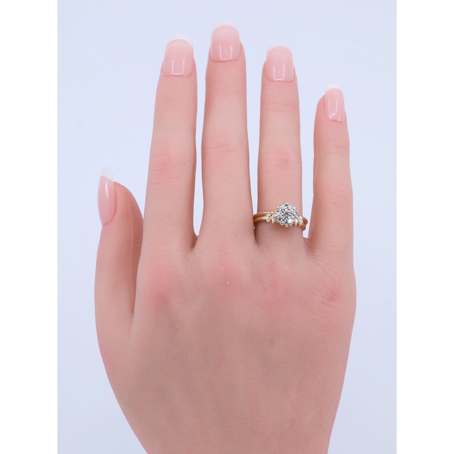 14K Yellow Gold Diamond Ring Jacket & Ring