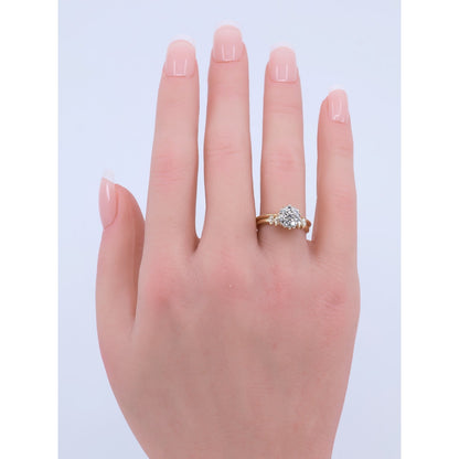 14K Yellow Gold Diamond Ring Jacket & Ring