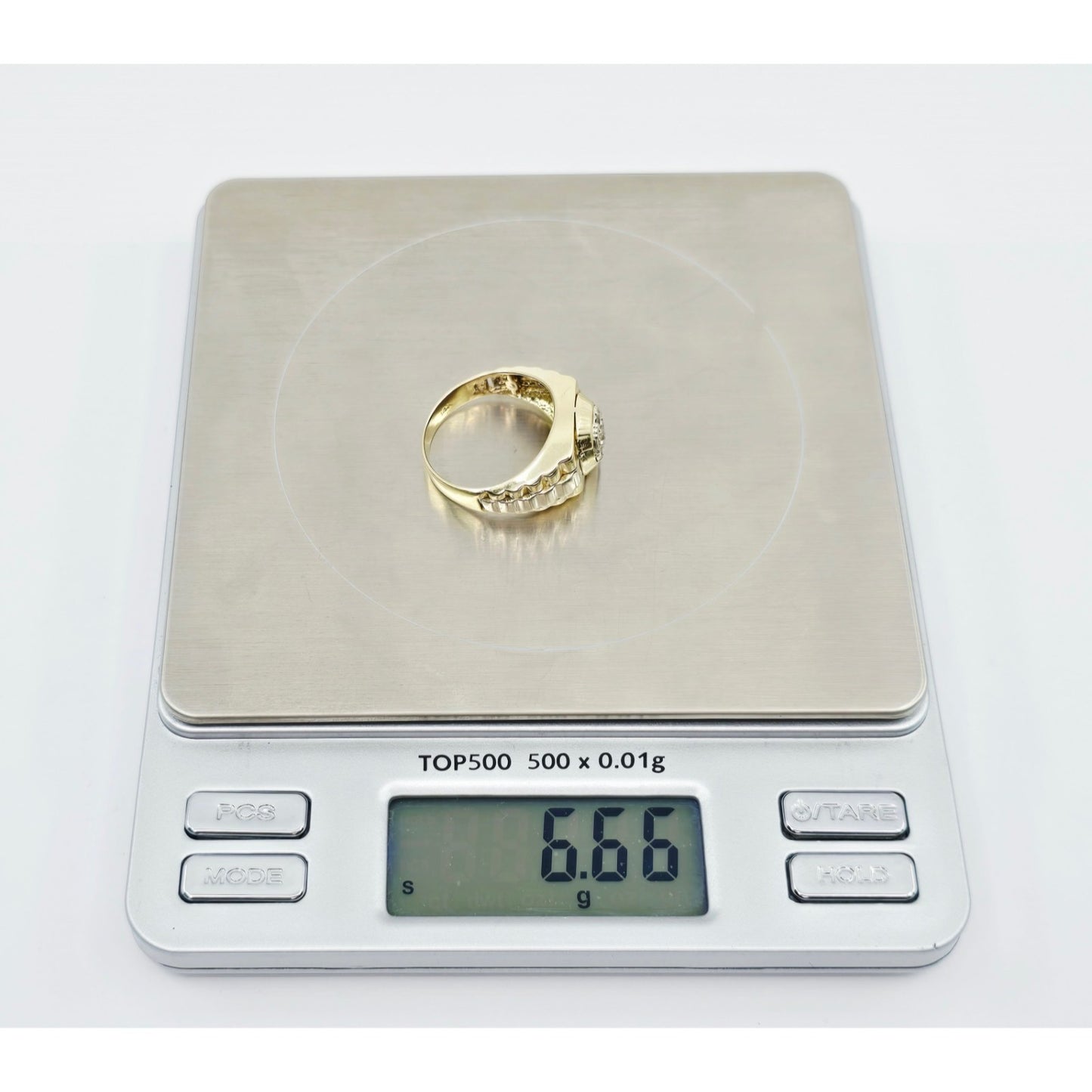 14K Two Tone Gold Rolex Style Diamond Ring