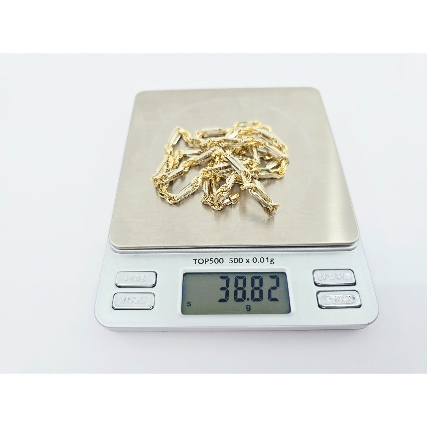 14K Two Tone Gold Milano Rope Chain Necklace