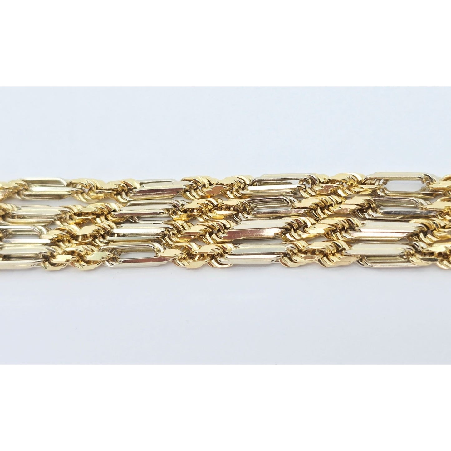 14K Two Tone Gold Milano Rope Chain Necklace