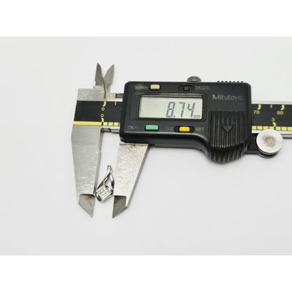 10K White Gold Rhombus Diamond Charm Pendant