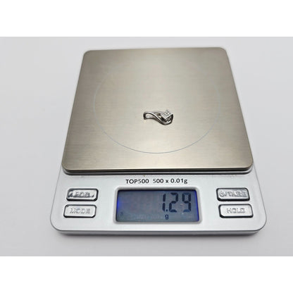 10K White Gold Rhombus Diamond Charm Pendant