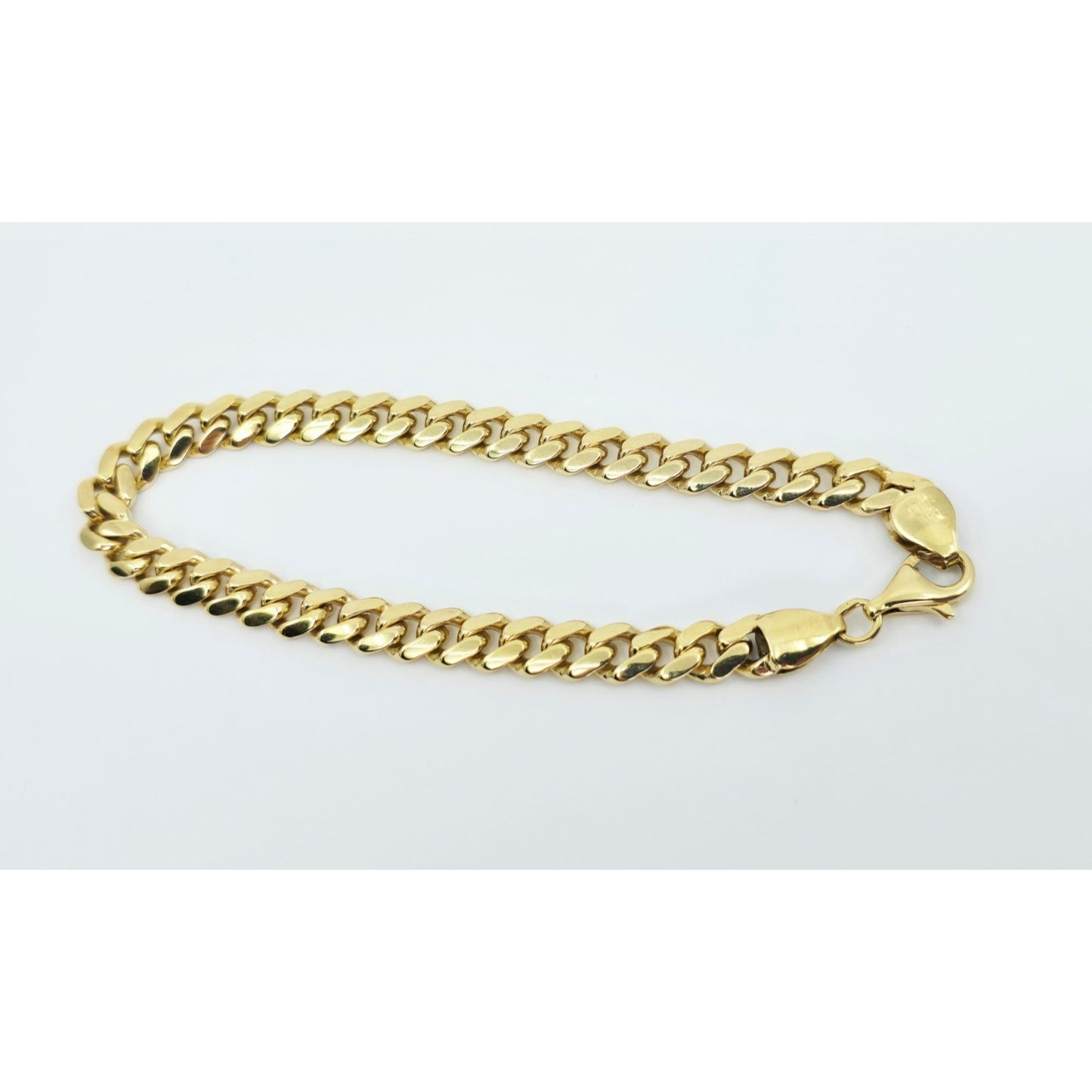 14K Yellow Gold Cuban Link Chain Bracelet