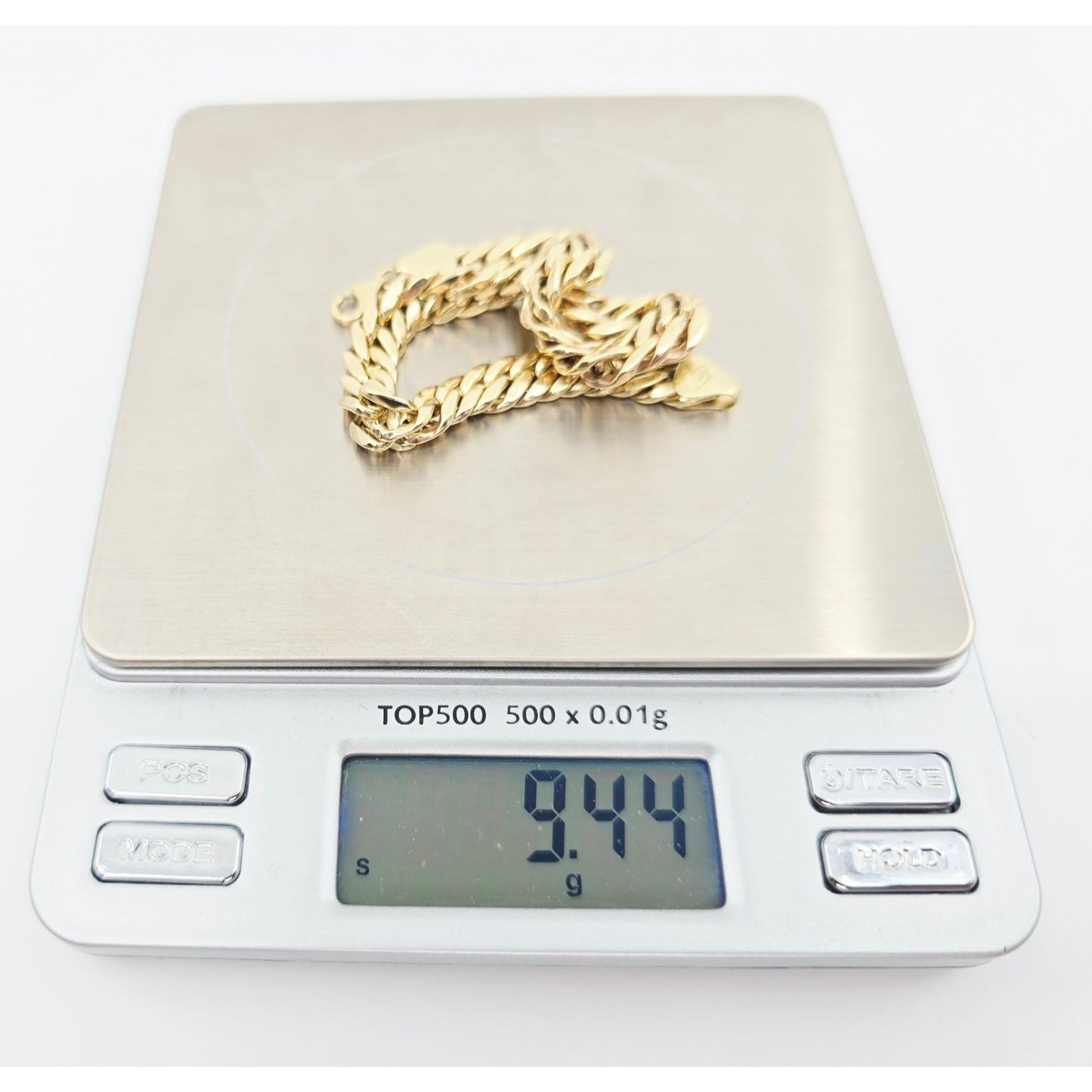 14K Yellow Gold Cuban Link Chain Bracelet