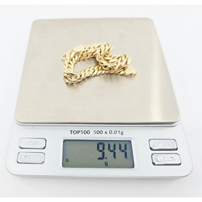 14K Yellow Gold Cuban Link Chain Bracelet