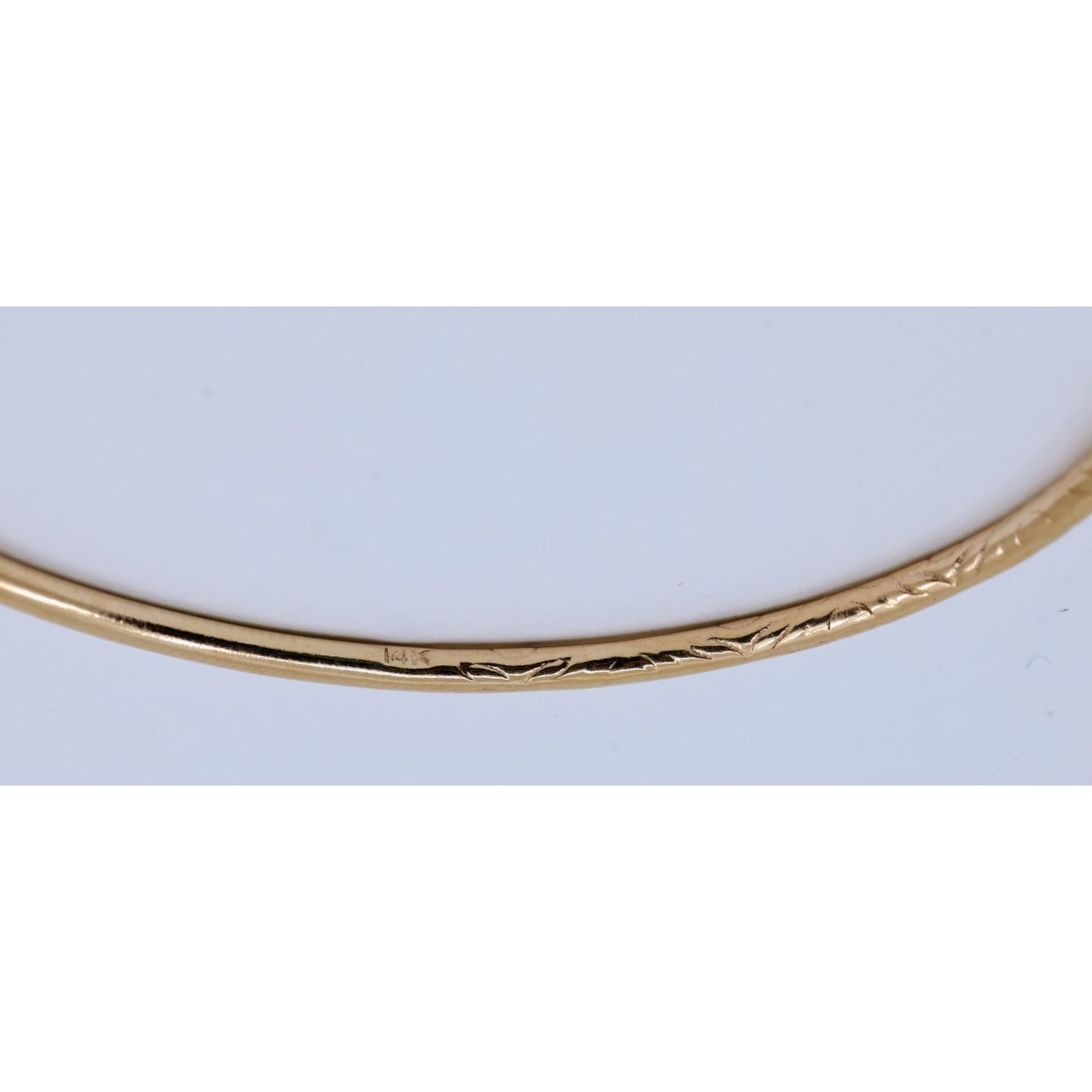 14K Yellow Gold Resizable Bangle Cuff Bracelet