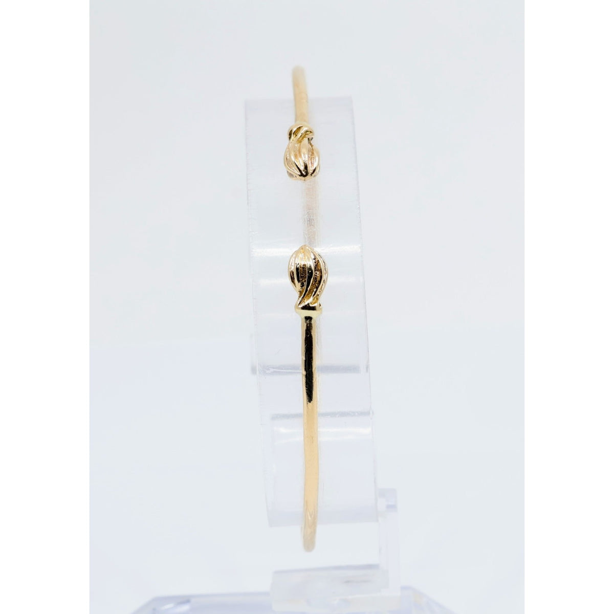 14K Yellow Gold Resizable Bangle Cuff Bracelet