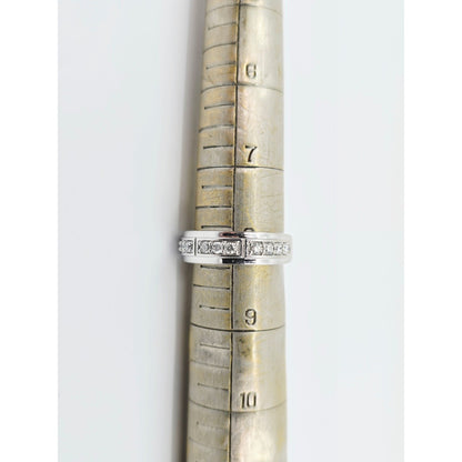 14K White Gold Diamond Wedding Band Ring