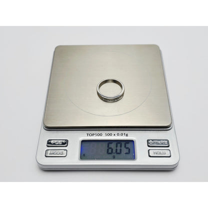 14K White Gold Single Row Princess Cut Diamond Wedding Band Ring