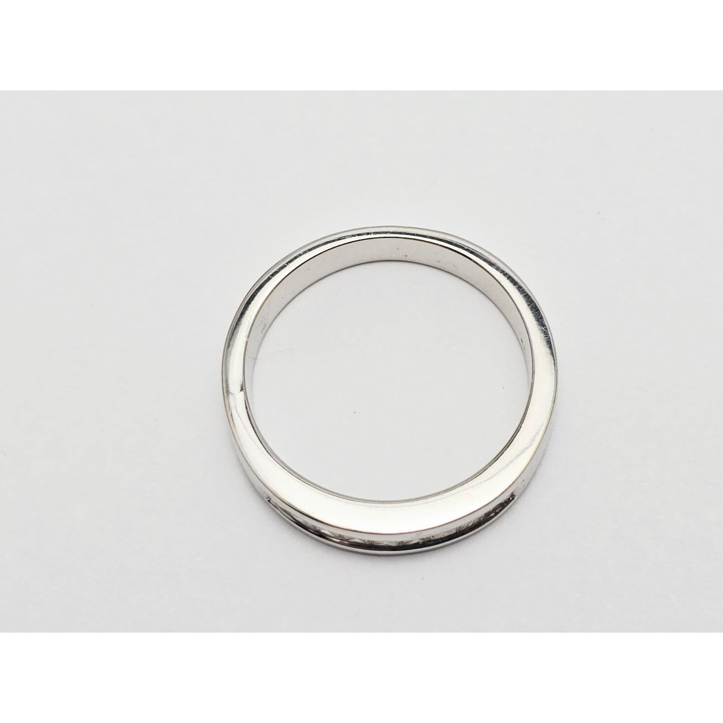 14K White Gold Single Row Princess Cut Diamond Wedding Band Ring