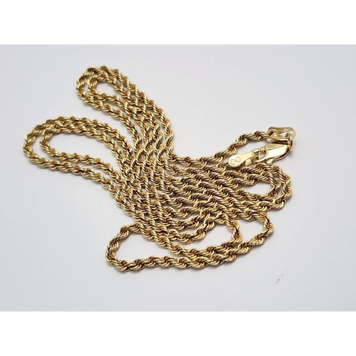 14K Yellow Gold Rope Chain Necklace