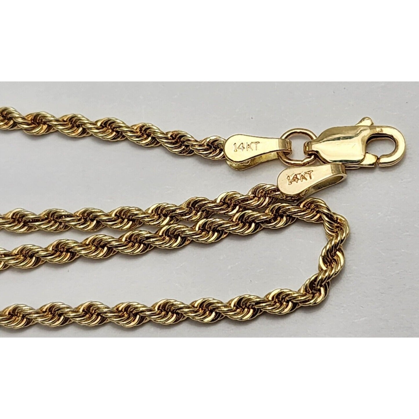 14K Yellow Gold Rope Chain Necklace