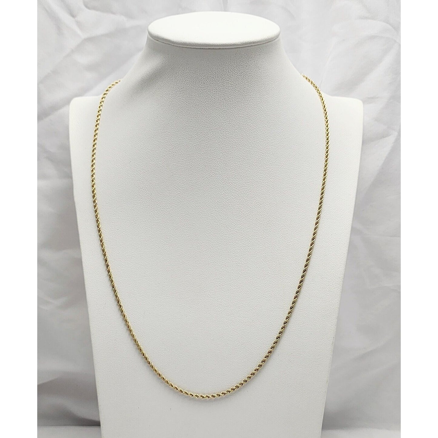 14K Yellow Gold Rope Chain Necklace