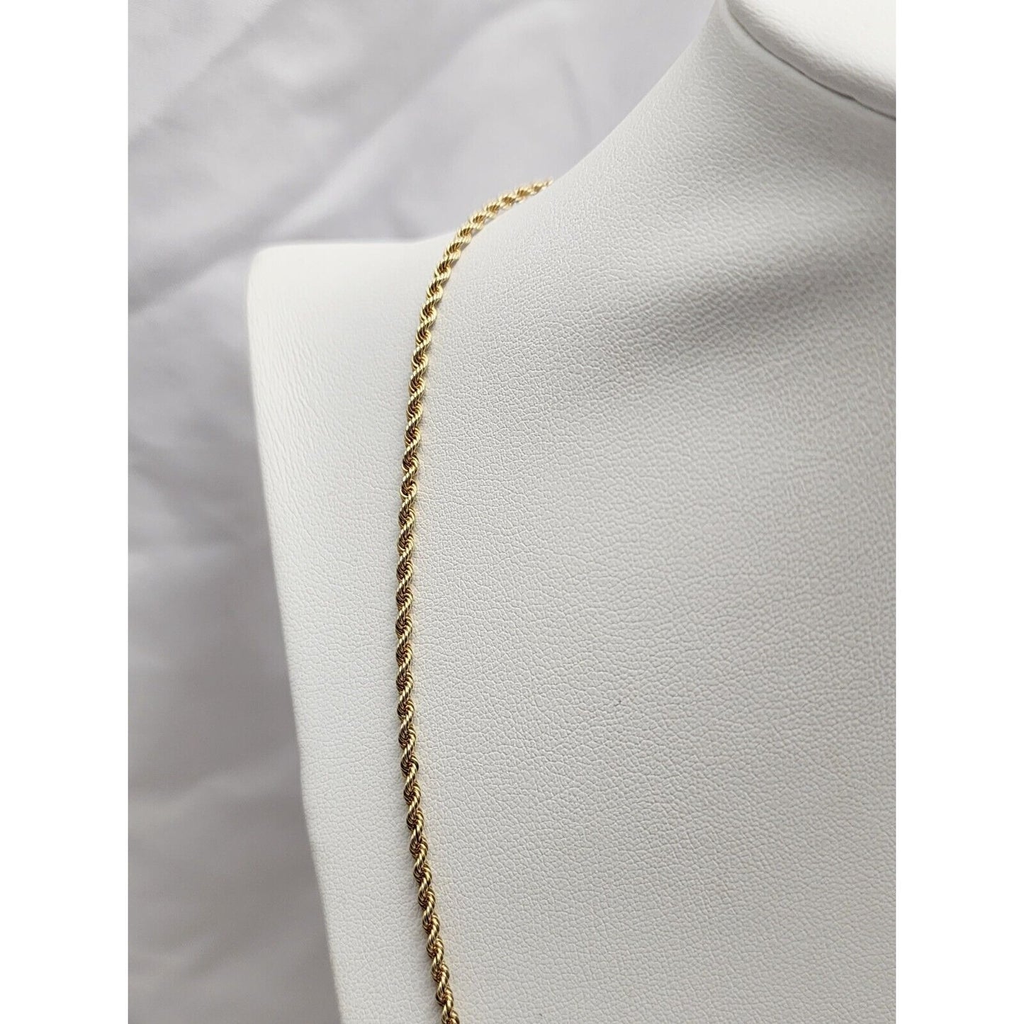 14K Yellow Gold Rope Chain Necklace