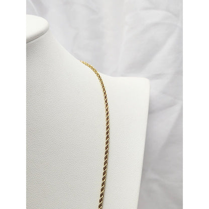 14K Yellow Gold Rope Chain Necklace