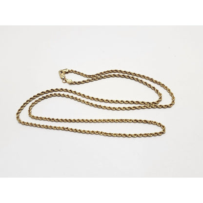 14K Yellow Gold Rope Chain Necklace