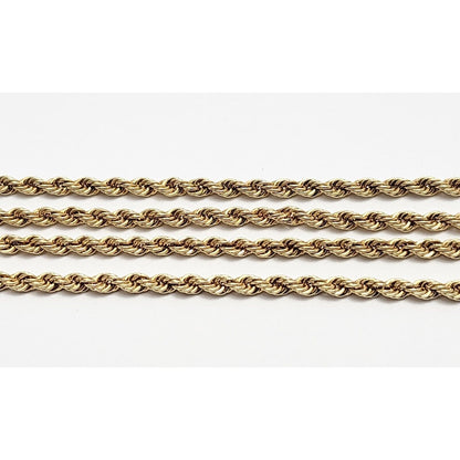 14K Yellow Gold Rope Chain Necklace