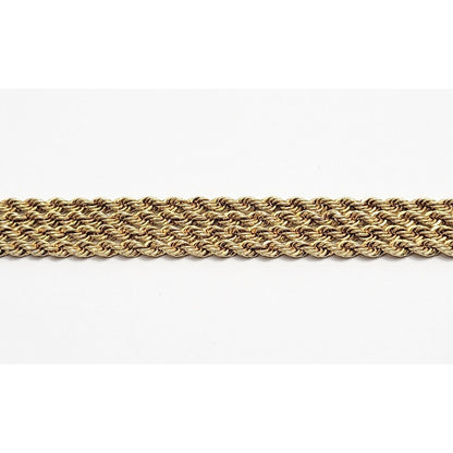 14K Yellow Gold Rope Chain Necklace