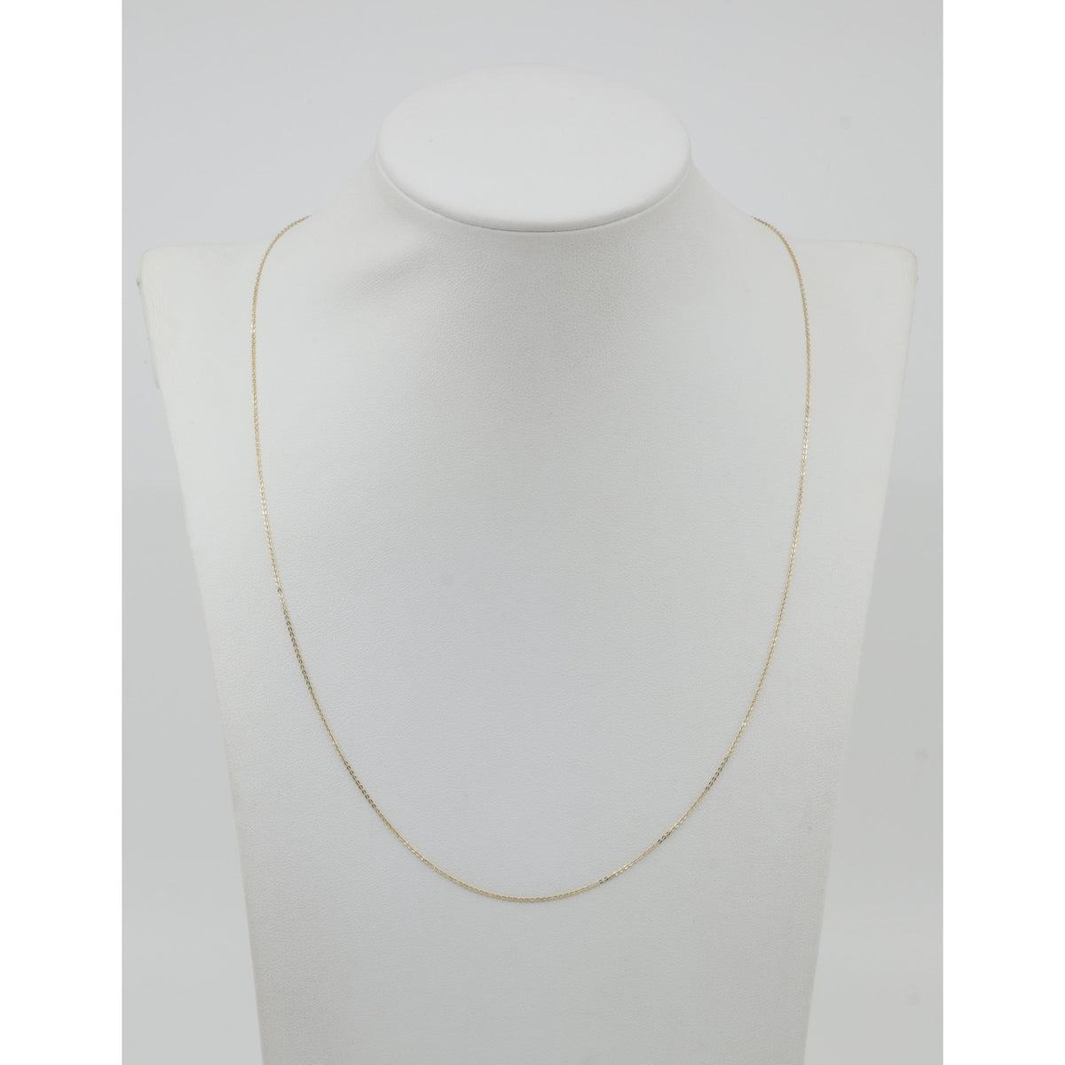 Thin 10K Yellow Gold Cable Link Chain Necklace