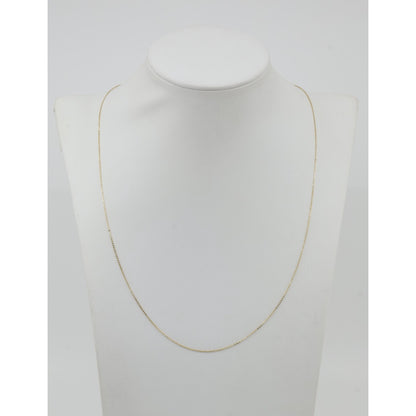 Thin 10K Yellow Gold Cable Link Chain Necklace