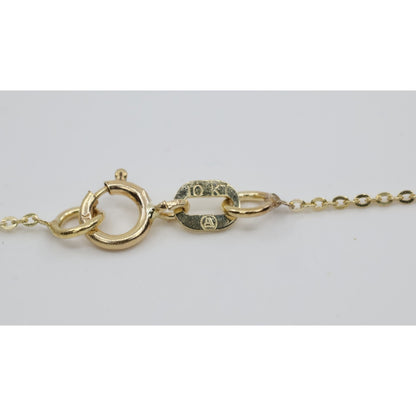 Thin 10K Yellow Gold Cable Link Chain Necklace